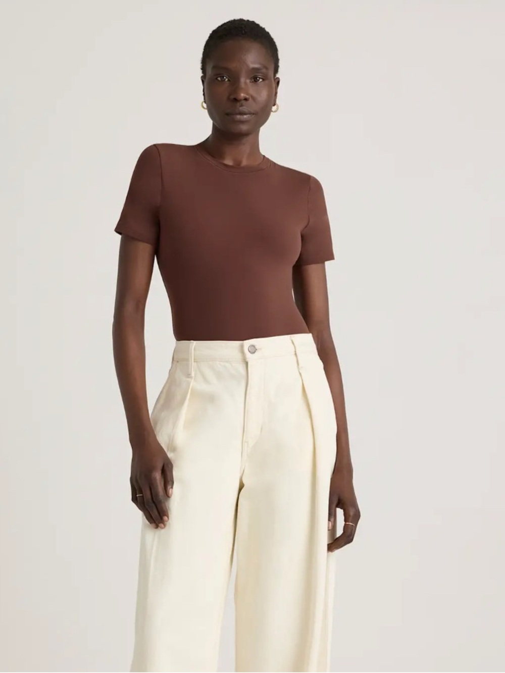 Quince Second Skin Cropped Tee, M
